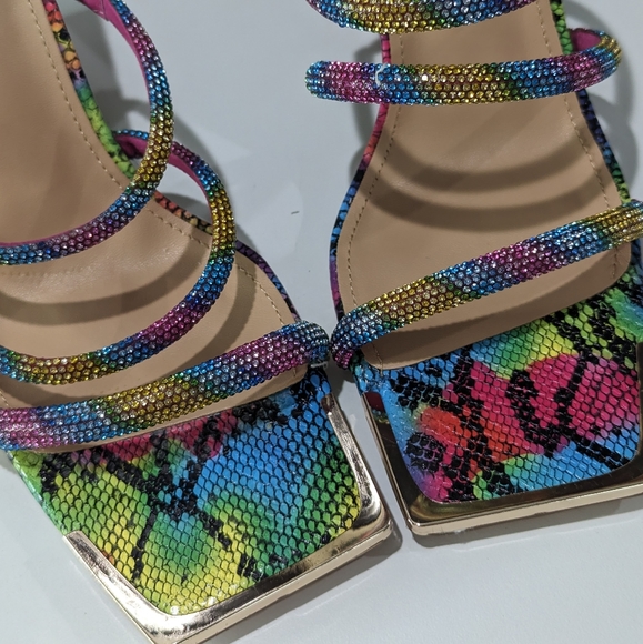 Ninety Union Rainbow Snake wedge sandals 9 - Picture 4 of 9